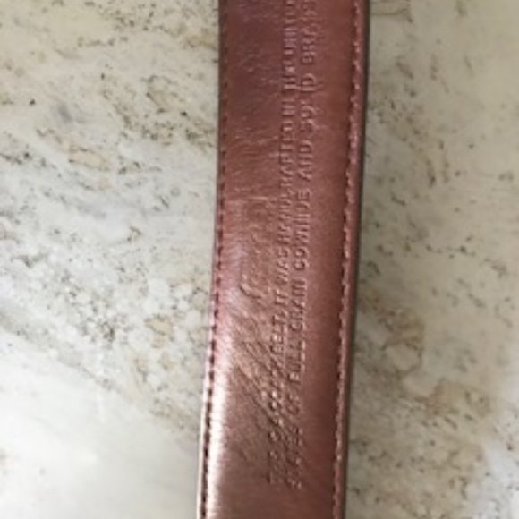Coach | Mahogany Leather & Brass Buckle Belt  32\